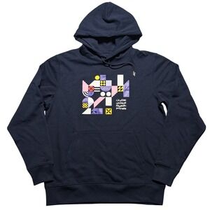 WTA Finals Riyadh Stanley Stella Organic Cotton Hoodie Navy Blue Mens Medium EUC